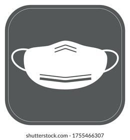 Mask icon, symbol, gray, Vector
