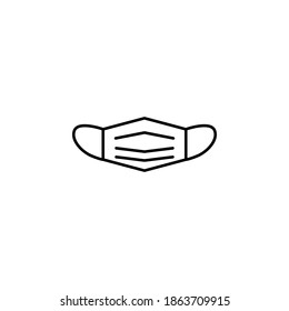 Mask icon symbol vector on white background.