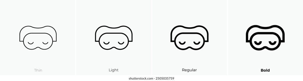 mask icon. Thin, Light Regular And Bold style design isolated on white background