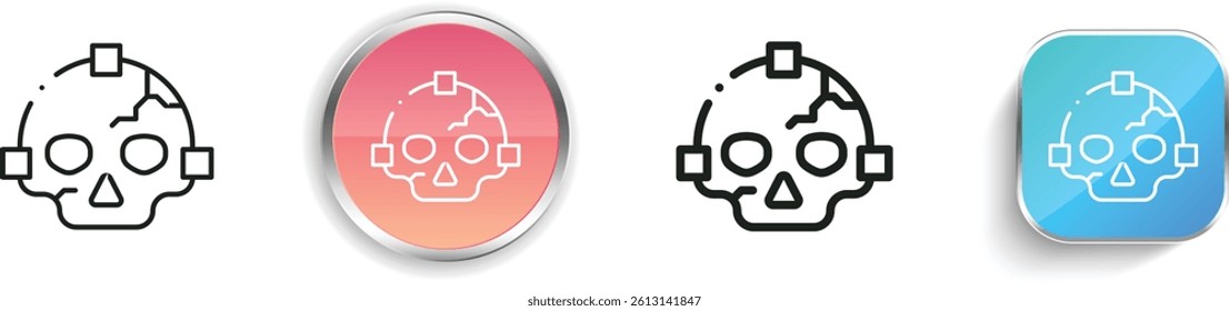 mask icon. Thin Linear, Regular and Button Style Design Isolated On White Background