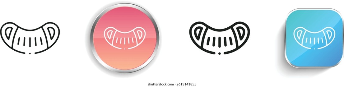 mask icon. Thin Linear, Regular and Button Style Design Isolated On White Background