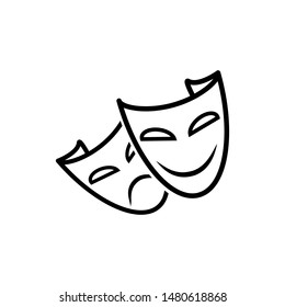 mask icon trendy flat design