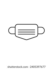 icono de máscara, icono de la mejor línea del vector.