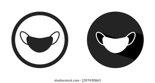 Mask icon. Mask icon vector design black and white color. Stock vector.