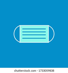 mask icon vector illustration blue background 