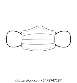 Plantilla de diseño de Ilustración vectorial de icono de máscara