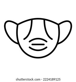 Imagen vectorial de icono de máscara. También se puede usar para aplicaciones web, aplicaciones móviles y medios impresos.