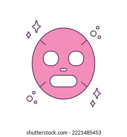 Maskensymbol, Vektorbild auf weißem Hintergrund