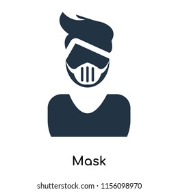Mask icon vector isolated on white background, Mask transparent sign , symbols or elements in filled style