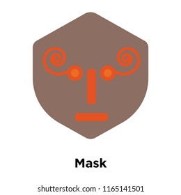 Mask icon vector isolated on white background, Mask transparent sign , historical stone age symbols