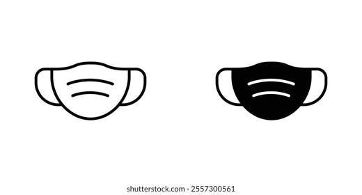 Mask Icon vector. liner and flat style icons set.