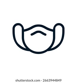 Maskensymbol, Vektor-Logo-Zeichen, Illustration, Form, Design, UX UI-Symbol, bearbeitbare EPS