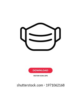 Mask icon vector. Medical mask sign