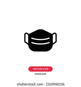Mask icon vector. Medical mask sign