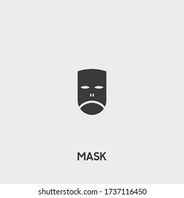 mask icon. mask vector on gray background