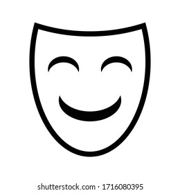 Mask icon vector on white background