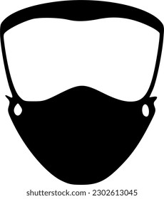 ilustración de símbolo de vector de máscara