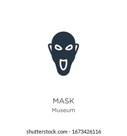 Mask icon vector. Trendy flat mask icon from museum collection isolated on white background. Vector illustration can be used for web and mobile graphic design, logo, eps10