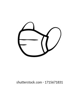 Mask icon vector in trendy flat design