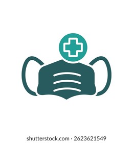 mask icon. vector.Editable stroke.linear style sign for use web design,logo.Symbol illustration.