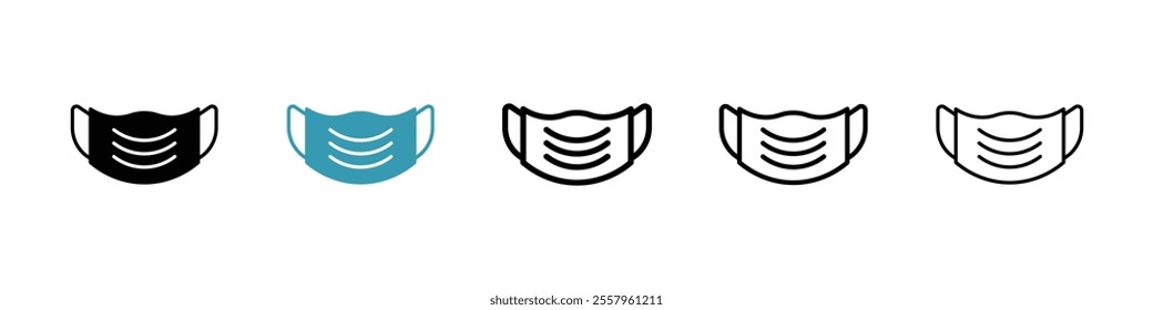 Mask icons pack in black and blue.