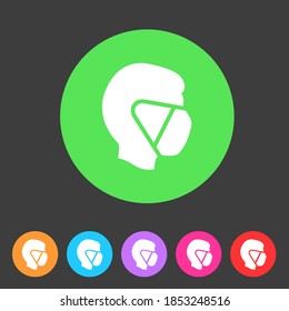 Mask icons, safety breathing, protection, covid, respirator medical, icon flat web sign symbol logo label set