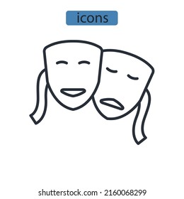 mask icons  symbol vector elements for infographic web