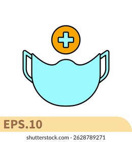 mask icons  symbol vector elements for infographic web