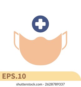 mask icons  symbol vector elements for infographic web