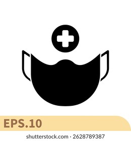 mask icons  symbol vector elements for infographic web