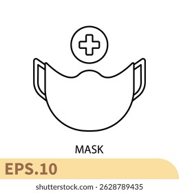 mask icons  symbol vector elements for infographic web