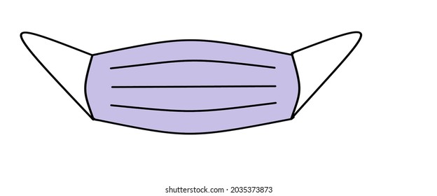Mask illustration vector for corona virus safety.