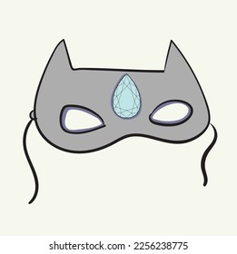 mask illustration. Vector graphic design for t-shirt.