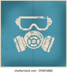 Mask industry design on old background,vector