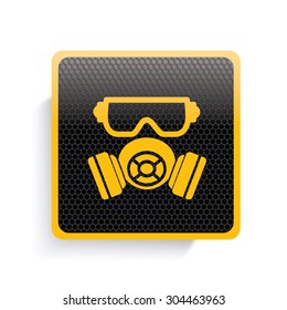 Mask industry icon design,yellow version,clean vector