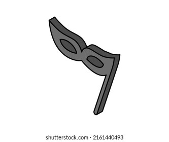 Mask isometric design icon. Vector web illustration. 3d colorful concept