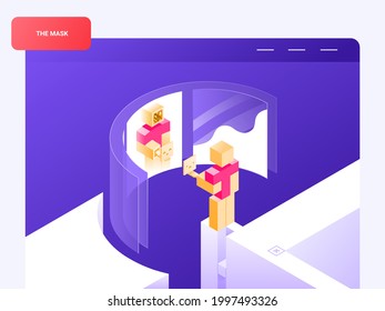 The Mask — isometric illustration for soul