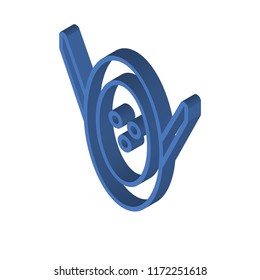 Mask isometric left top view 3D icon