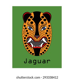 mask jaguar poster of the Aztecs of ancient Mexico