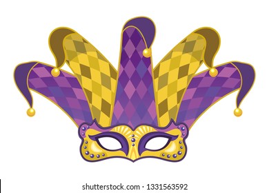 mask with jester hat