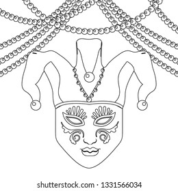 mask with jester hat