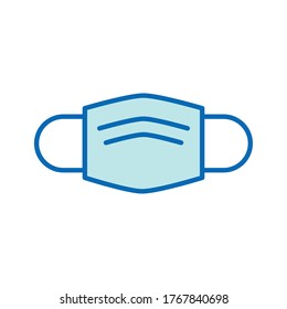 mask line and fill style icon, design of Medical care health emergency and clinic theme Vector illustration