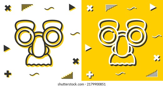 mask line icon. Simple outline style.mask linear sign. Vector illustration isolated on white background. Editable stroke EPS 10