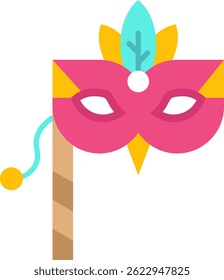 Mask Line vector Icon Design