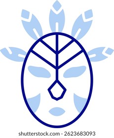 Mask Line vector Icon Design