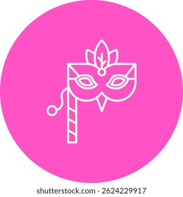 Mask Line vector Icon Design