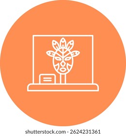 Diseño de icono de Vector de línea de máscara