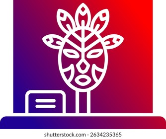 Diseño de icono de Vector de línea de máscara