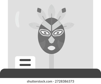 Design de ícone de vetor de linha de máscara