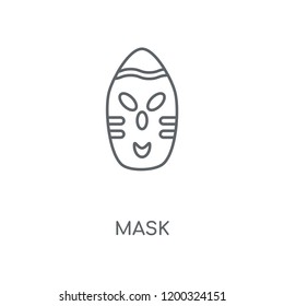 Mask linear icon. Mask concept stroke symbol design. Thin graphic elements vector illustration, outline pattern on a white background, eps 10.